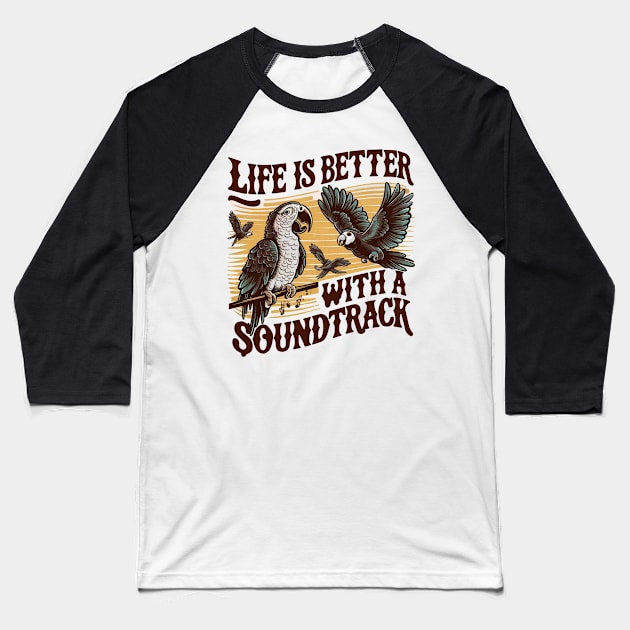 Life is better with a soundtrack Baseball T-Shirt by zoelewi